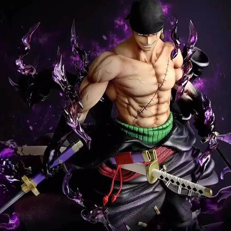 25cm One Piece Zoro Figures Sky Painting Roronoa Zoro Action Figures Anime PVC Collection Model Toys Desktop Decoration Gifts