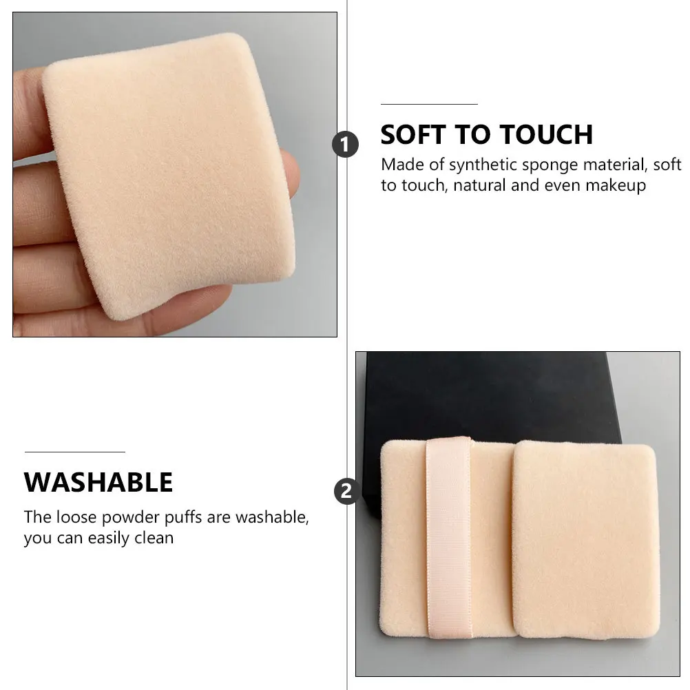 

10Pcs Powder Puff Makeup Sponge for Loose Mineral Powder Application Gentle Synthetic Facial Applicator Washable