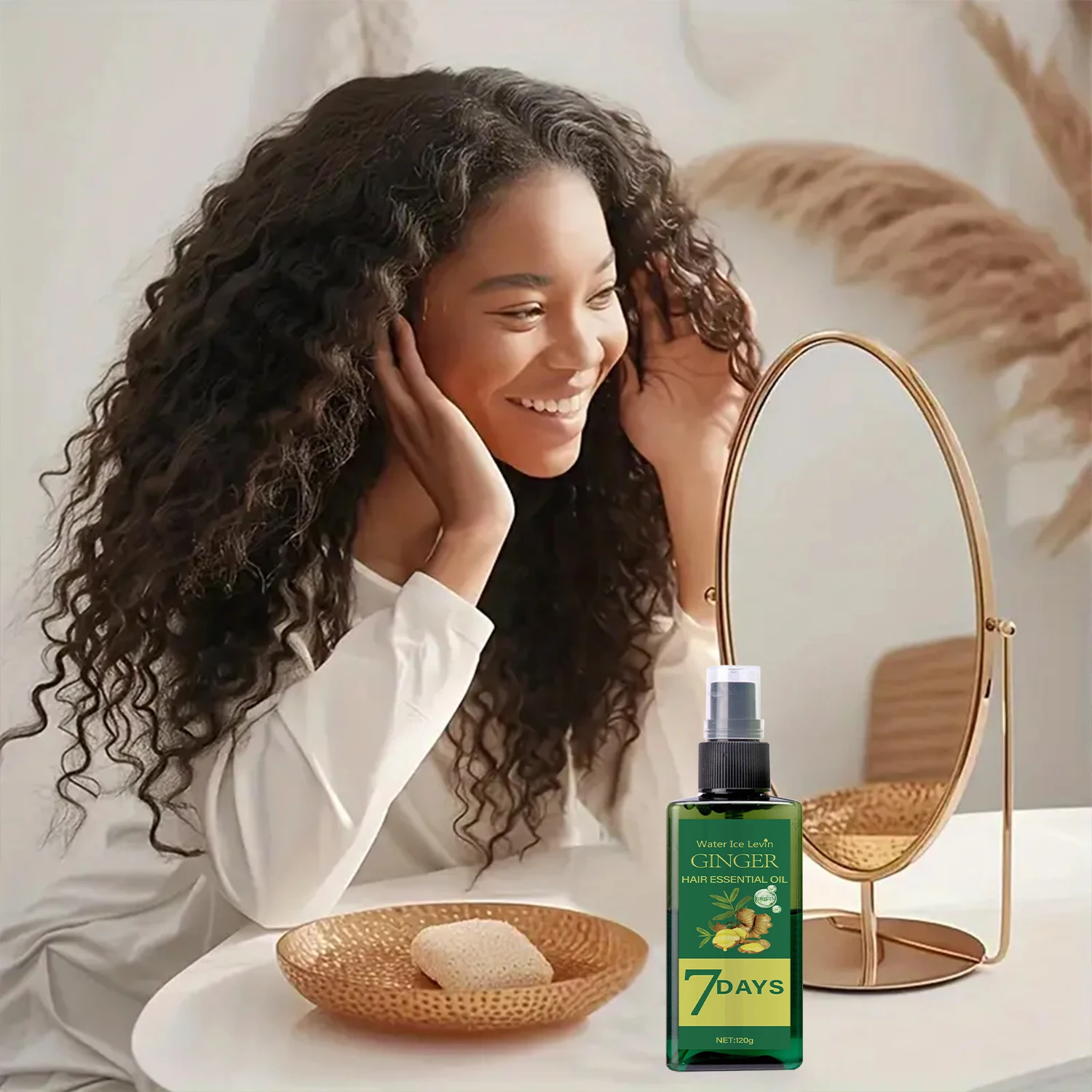 Ginger Hair Growth Oil with Biotin - Scalp Stimulating Treatment, Deep Nourishment, Winter Hair Care, Fast Absorption