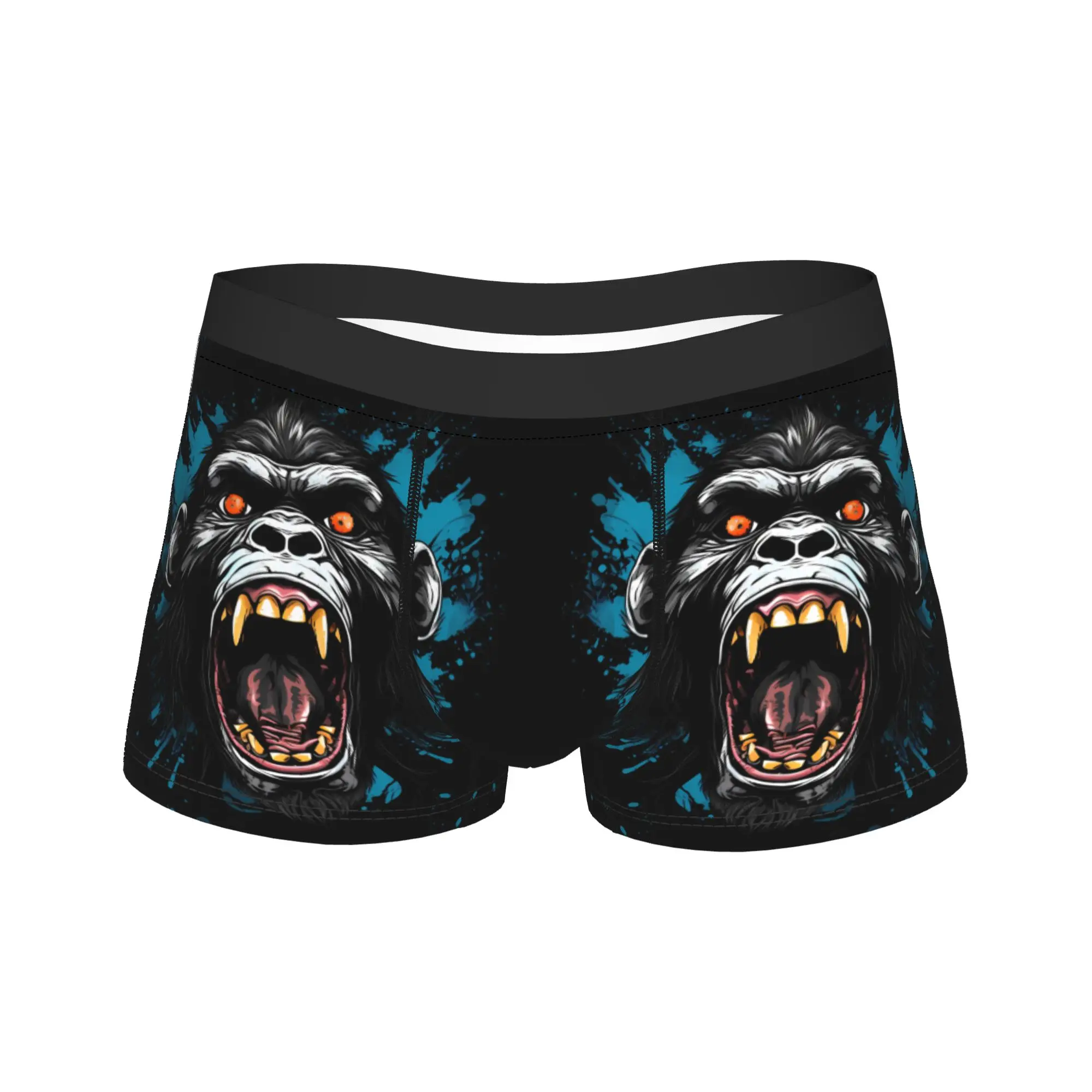 

Monkey Big Mouth horror sign Shorts Briefs Underwear Quality Men Elastic Boxer Shorts Custom Large Size Underpants
