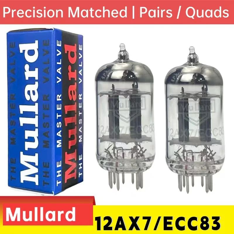 Mullard 12AX7 ECC83 Reissue Vacuum Tube - Smooth Warm Sound, Low Noise, High Reliability for Hi-Fi Preamps & Guitar Amps
