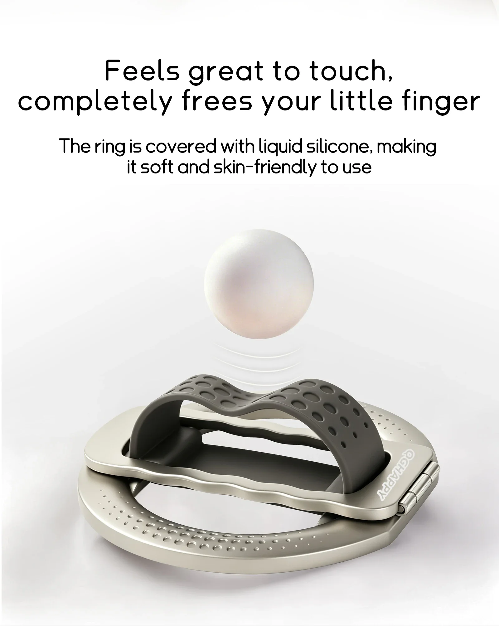 Magnetic Finger Ring Phone Holder Magsafe Silicone Strap Portable Stand for IPhone 17 16 15 Pro Max Plus Samsung Xiaomi
