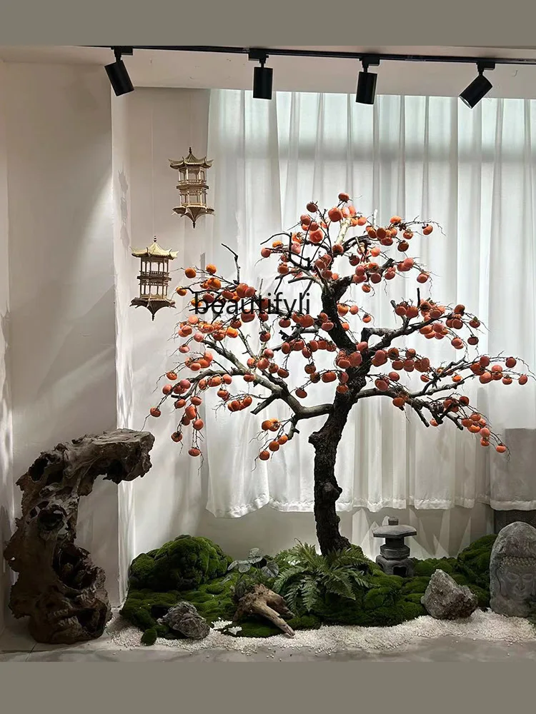 Emulational Fake Tree Wishing Tree Lucky Persimmon Floor Club Plant Landscaping New Chinese Style