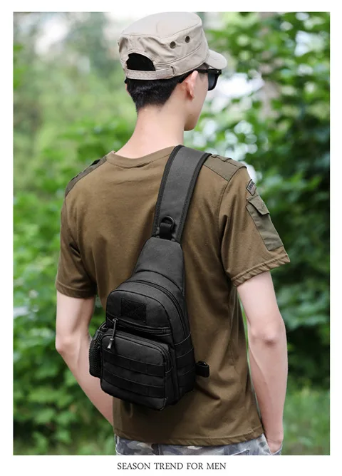 

Durable Oxford fabric chest bag, outdoor tactical single-shoulder crossbody camouflage backpack, multi-functional
