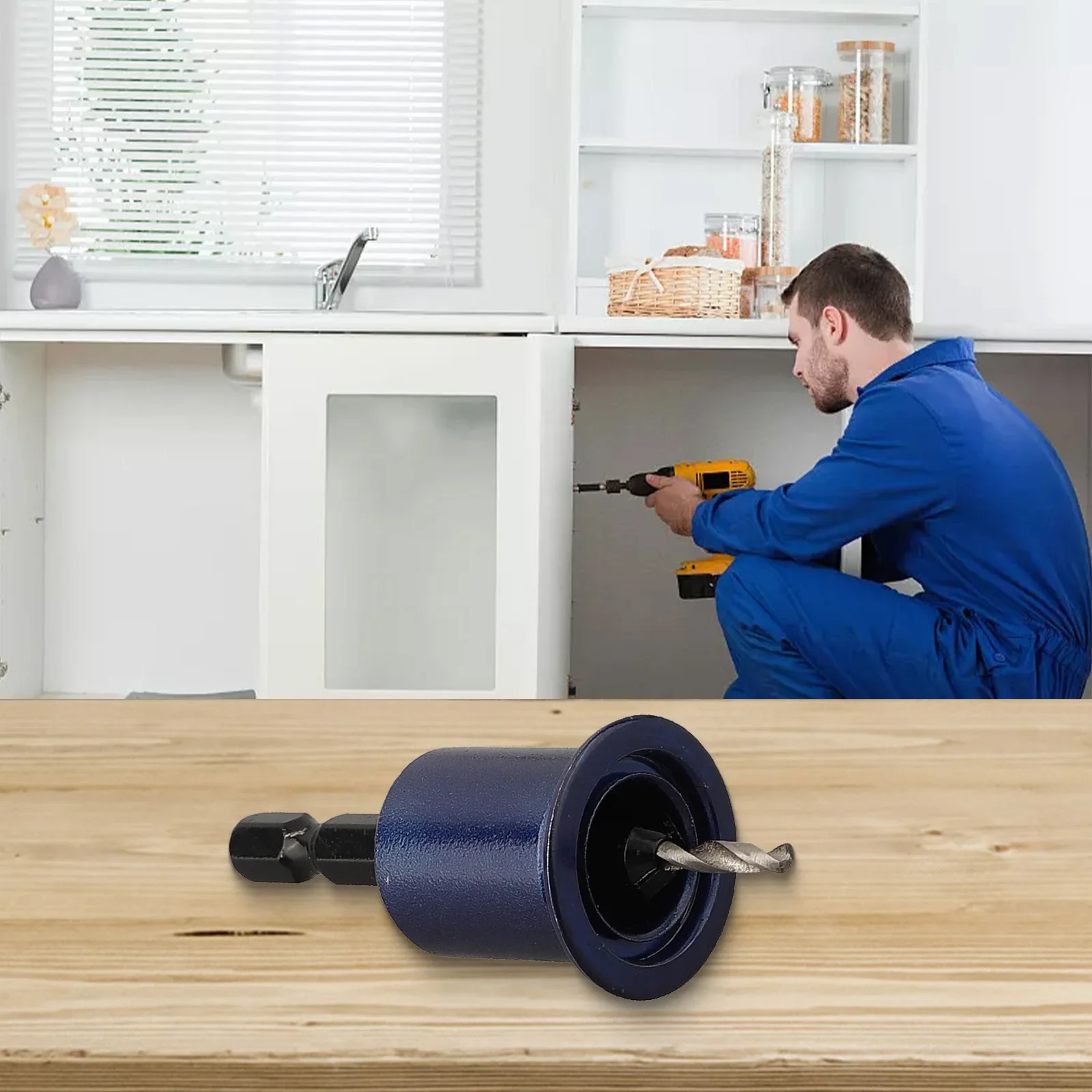 8mm Schaft Senkkopf Bohrer Holzbearbeitung Router Bit Core Limiter Bohrer Loch Opener Router Bit Holzbearbeitung Werkzeug