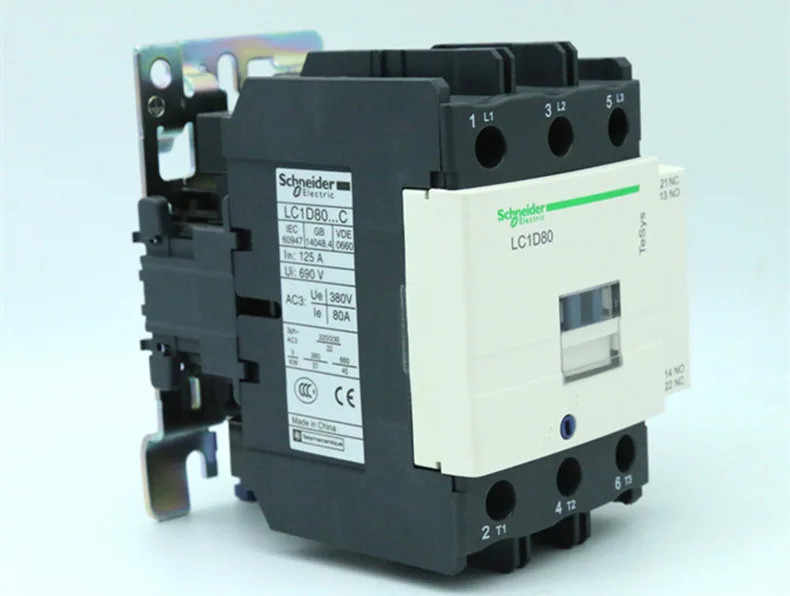 Schneider LC1D80 Контактор переменного тока электрический LC1D80 80A B7C F7C M7C Q7C 24 В Контактор 110 В 220 В 380 В