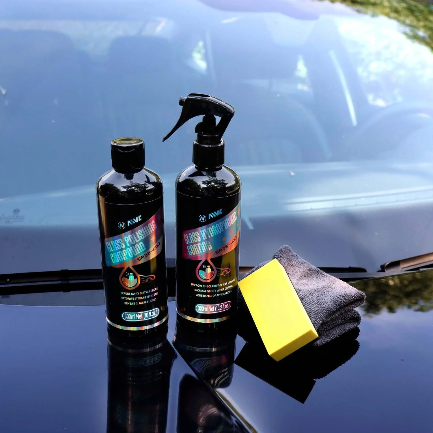 Glass Polishing Compound Car Windshield Oil Film Remover Deep Cleaner Paste Film Removal Cream Clear Window Auto Detailing image 2