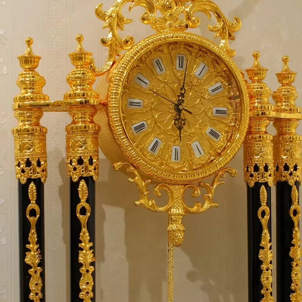 Hot SalesCrystal Desk Clock Golden Home Decor Custom Copper Table Clock