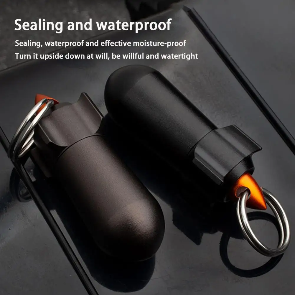 Pill Can Useful Lightweight Mini Sealed Jar Camping Survival Self-Rescue Equipment Mini Bottle Camping Supply