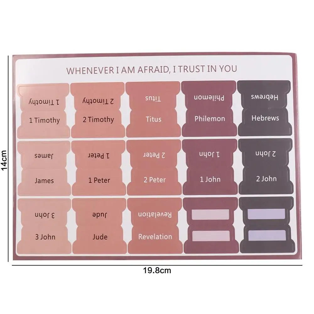 Índice de la Biblia personalizado de 5 hojas, pegatina autoadhesiva extraíble para la Biblia, pestañas de papel, marcapáginas de etiqueta de la Biblia grabable