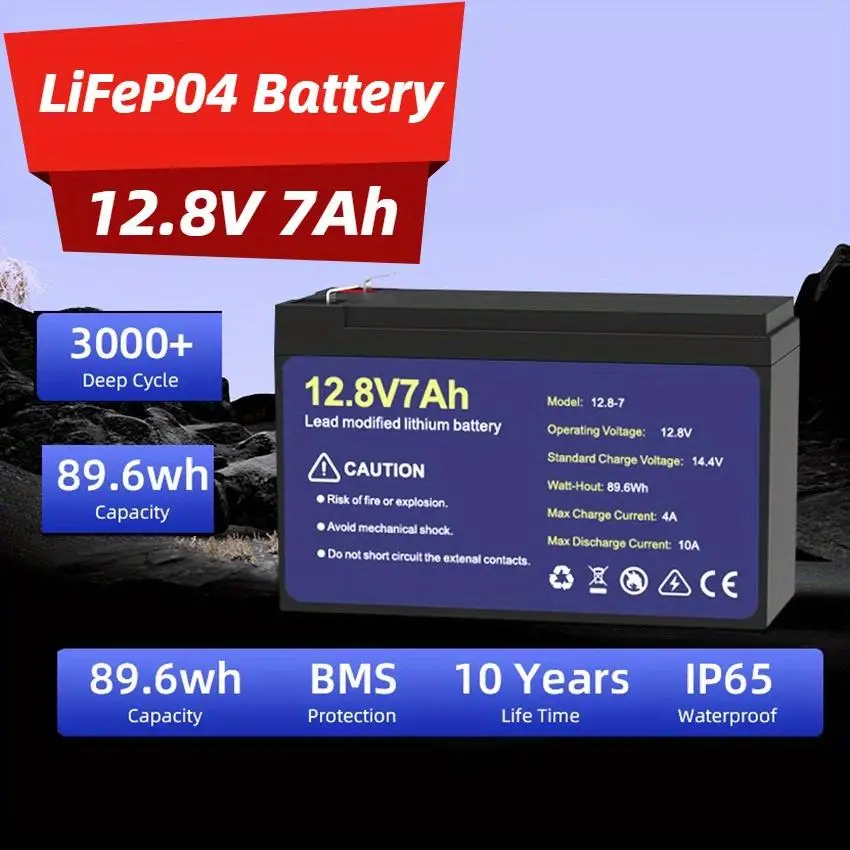 12V 7Ah Lithium Bat… - image