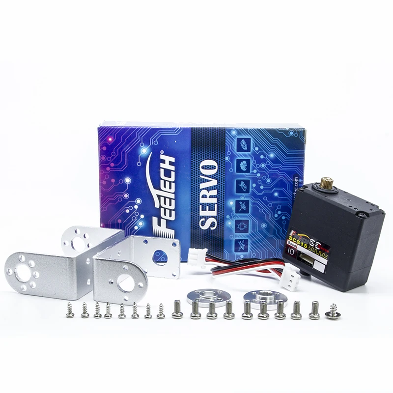 15KG Half-duplex Asynchrone Seriële BUS Servo Slimme Robotarm Ondersteuning 0-300 Graden Instelling en 360 Continue Rotatie