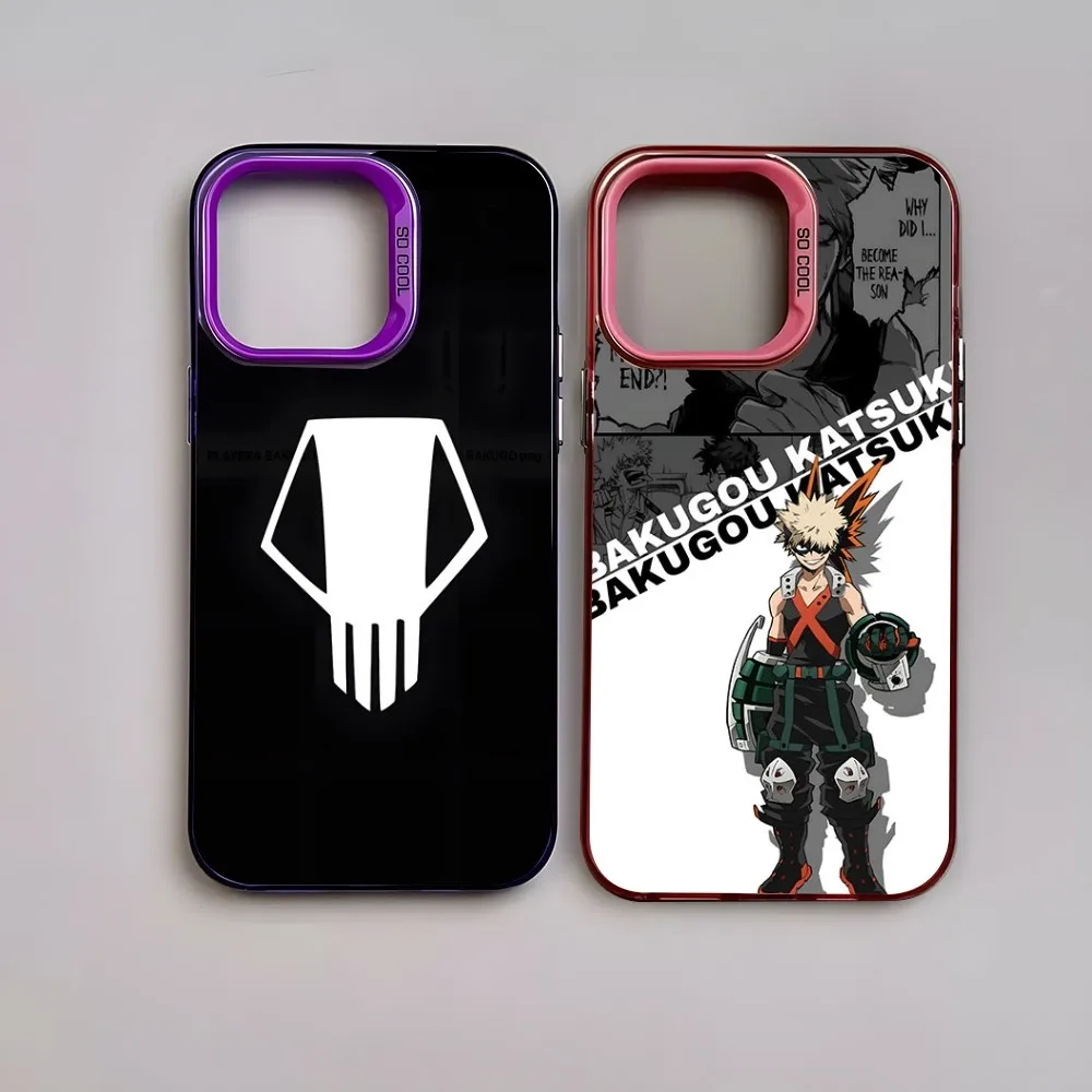 My Hero Academia Bakugo Katsuki Phone Case Trendy Brand Colored Silver Trendy Phone Case For IPhone 15 14 13 12 Pro Max 11 2023