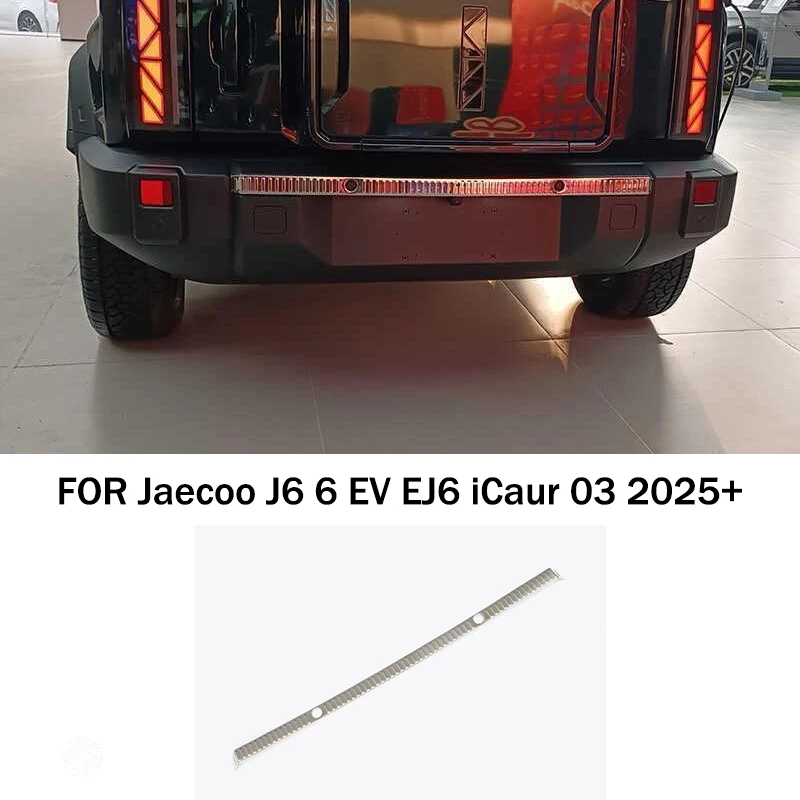 

Аксессуары для автомобилей, подходящие для Jaecoo J6 6 EV EJ6 iCaur 03 2025+, хромированная накладка на задний бампер из нержавеющей стали, защитная полоса от столкновений