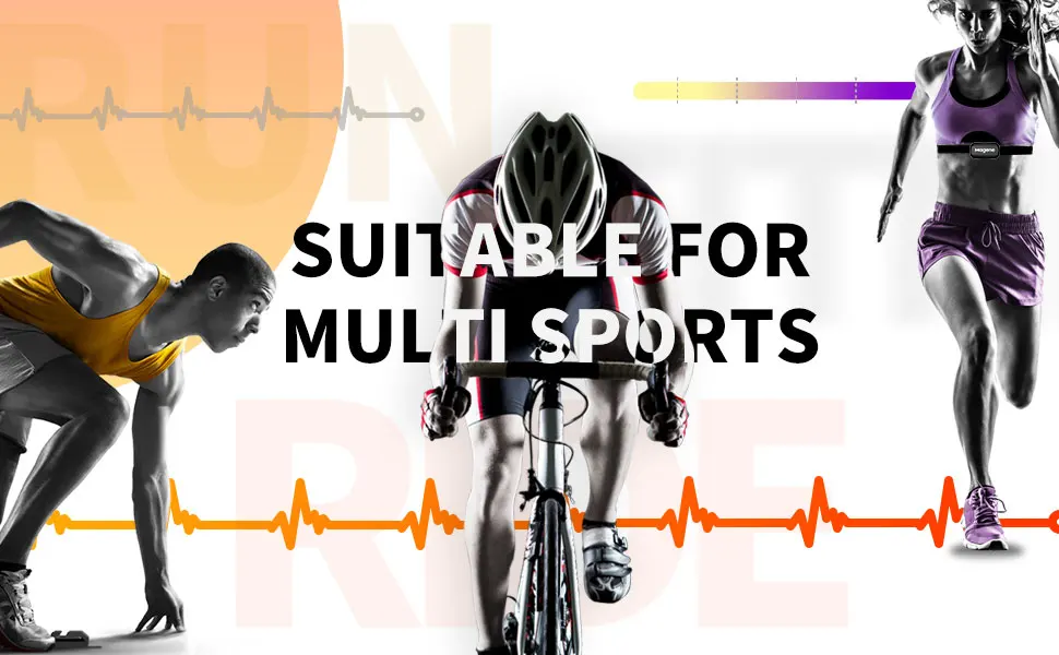 Magene H303 Herzfrequenzsensor Bluetooth ANT Upgrade HR Monitor mit Brustgurt Dual Mode Computer Fahrrad Sportband Gürtel – Detail 5