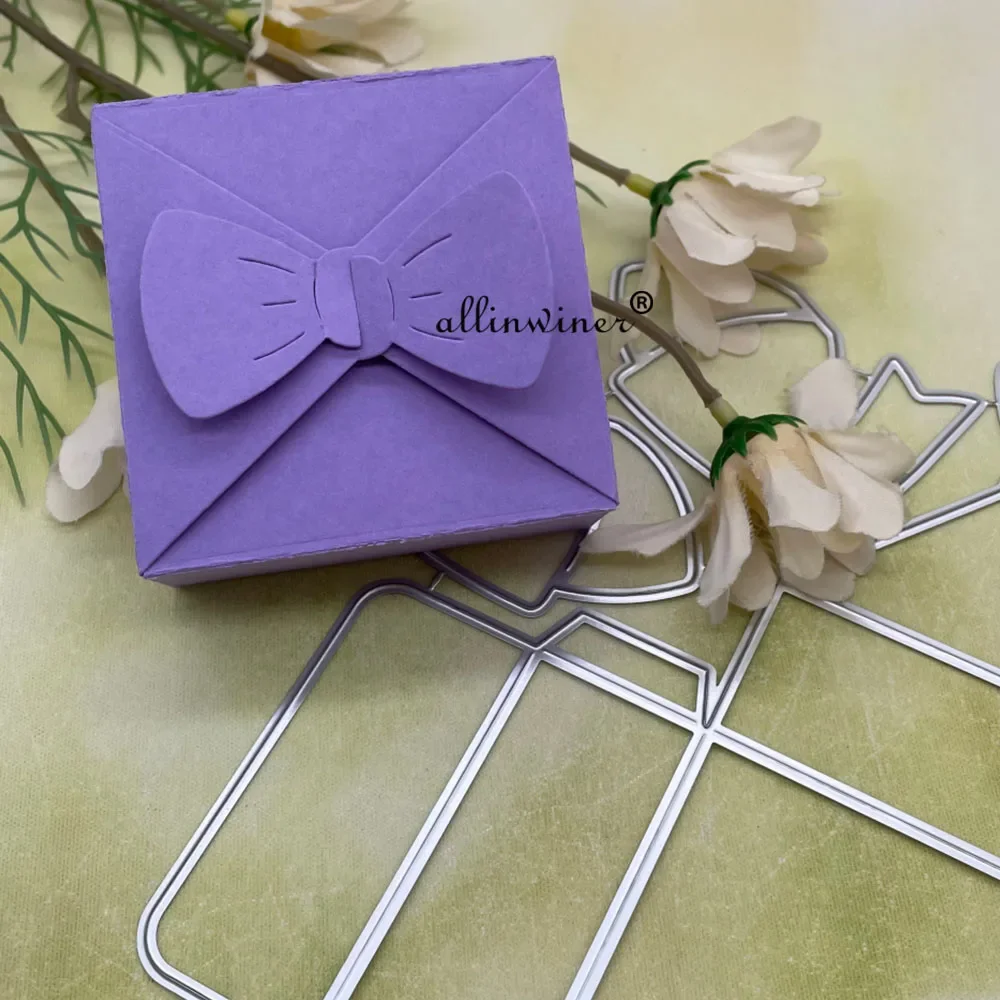 

New 3D box Bow DIY Craft Metal Cutting Die Scrapbook Embossed Paper Card Album Craft Template Stencil Dies