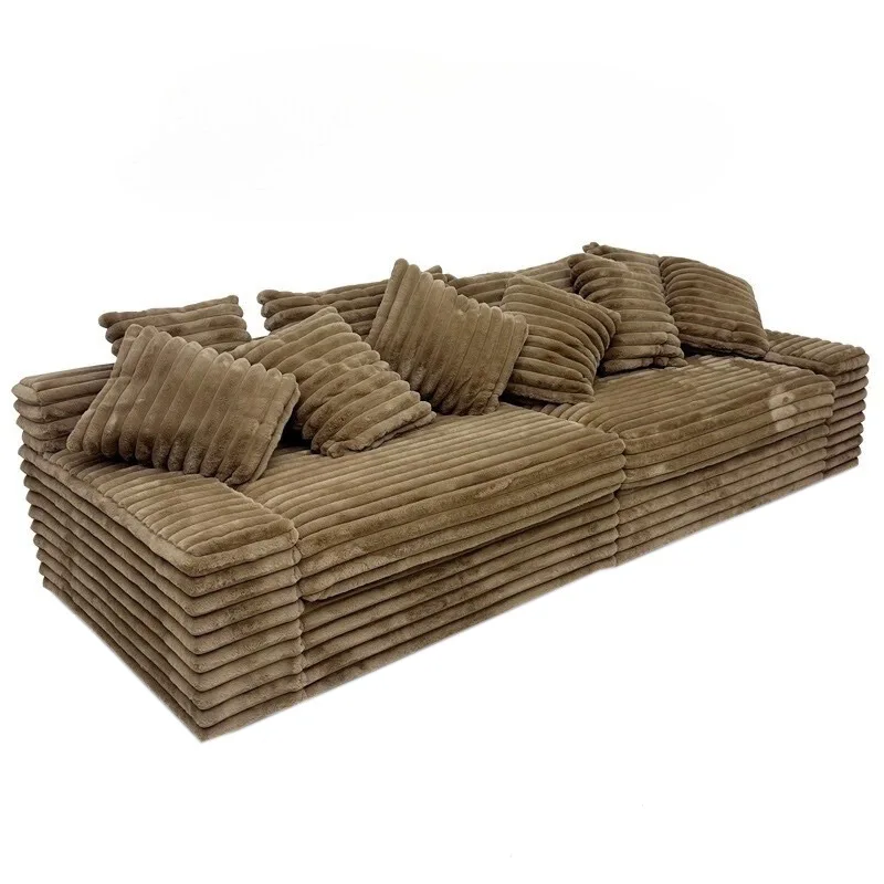 Vacuum compression sofa full sponge roll bag living room bedroom balcony reclining sleepable sofa fabric sofa