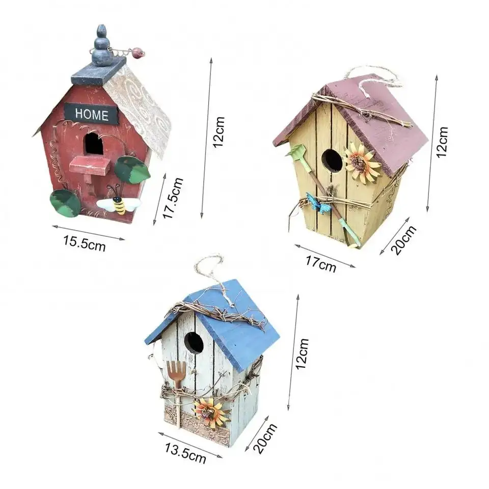 

Bird House Birdcage Painting Pet Garden Yard Hanging Accessories Nest Feeder Products Cottage Outdoor Birdhouse Bird Crafts
