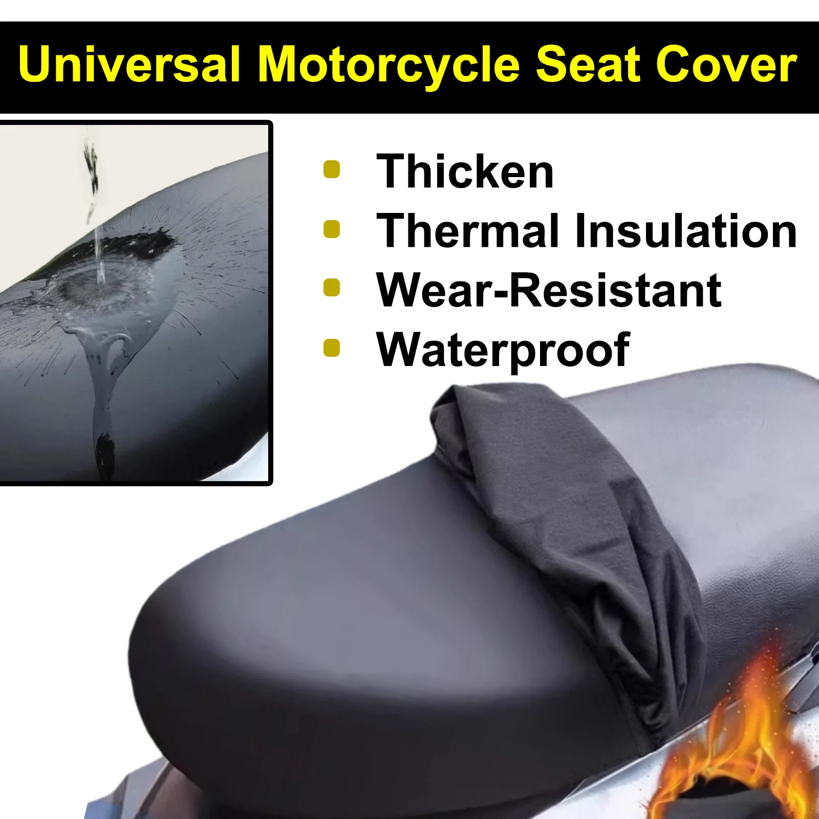 

Universal Motorcycle Protective Seat Cover Waterproof and Sunscreen Cover Elastic Motorcycle Seat Accessories Protection