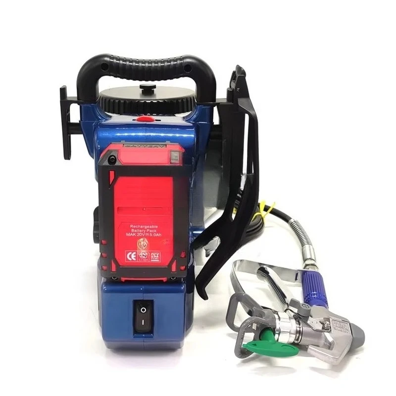 يتم استخدام آلة الرش بدون هواء مع بطارية الليثيوم لرش الطلاءات المعمارية المائية (الزيتية). #5