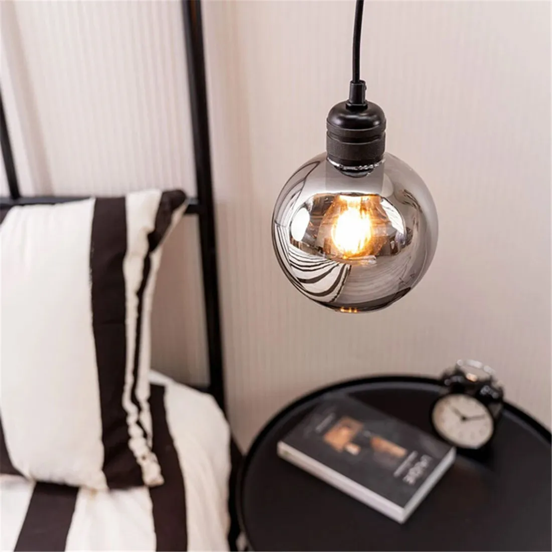 سهلة تناسب 46 مللي متر 47 مللي متر فتح جهاز تبخير زجاجي عاكس الضوء العنبر المدخن رمادي كونياك E27 غطاء المصباح لغرفة المعيشة مُثبتة في السقف ضوء #5