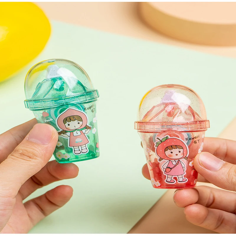 4 PCS Cute Creative Modeling Point Glue Students With Large Capacity Double-sided Adhesive Tape Correction Tape Paper KADJ071