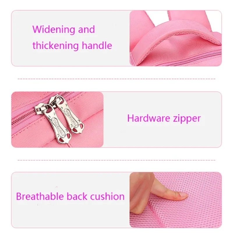 الأطفال على ظهره الوردي لطيف القط رياض الأطفال حقيبة مدرسية على ظهره فتاة طالب المراهقين مقاوم للماء حقيبة الكتب الابتدائية المدرسية