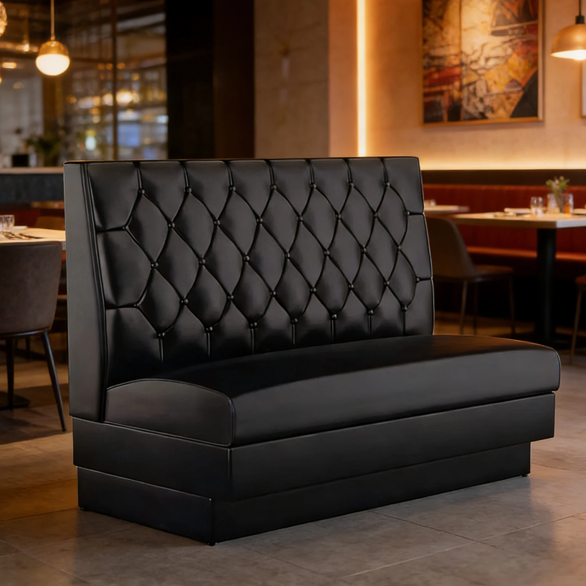 & Customizable High-End Comfy Commercial Furniture Restaurant Booth Sofa and Table Sets Fancy Restaurant Commercial Booth Sofa