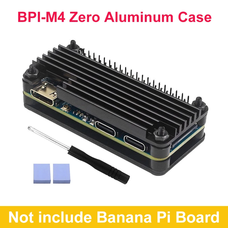 Banana Pi BPI-M4 Zero Aluminum Case Passive Cooling Metal Shell Enclosure With CPU Heatsink for Banana Pi M4 Zero