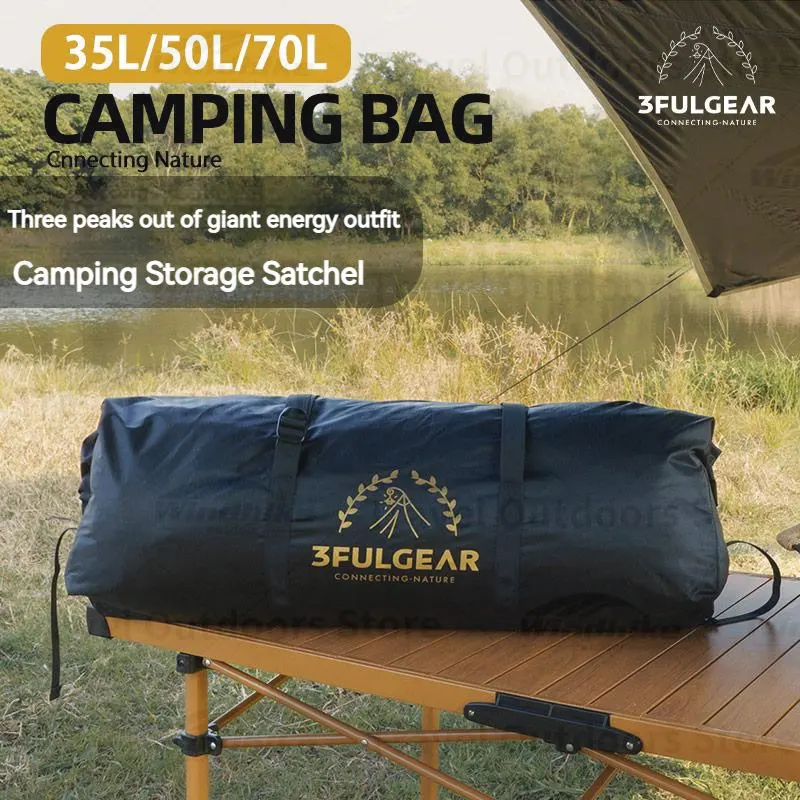 Imagem -05 - Gear 35l 50l 73l Camping Piquenique Bolsa de Armazenamento de Viagem Ombro Bolsa de Armazenamento de Pesca Bolsa 210d Oxford Bolsa de Armazenamento à Prova d Água 3f ul