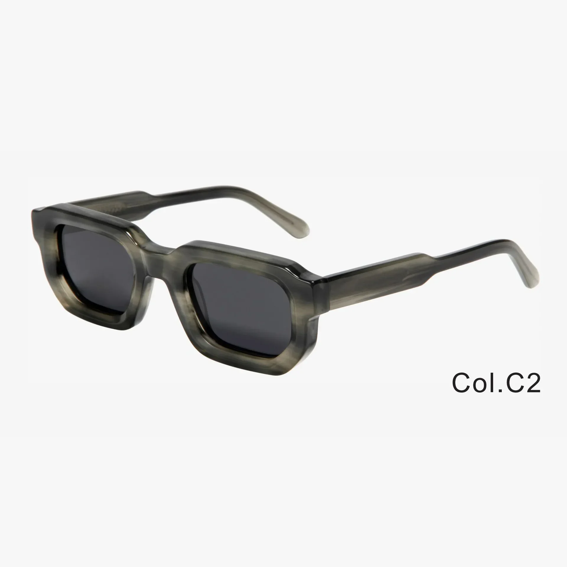 Thickened Small Frame Retro Sunglasses Fashion Square Frame Acetate Sunglasses