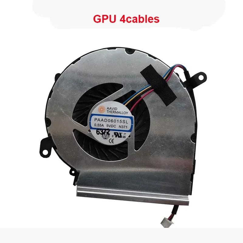 New Laptop Cooler CPU GPU Cooling Fan with 4 cables For MSI GE62VR GL62M GP62MVR GL72MVM R GP72VR MS-16J9 16JB PE62