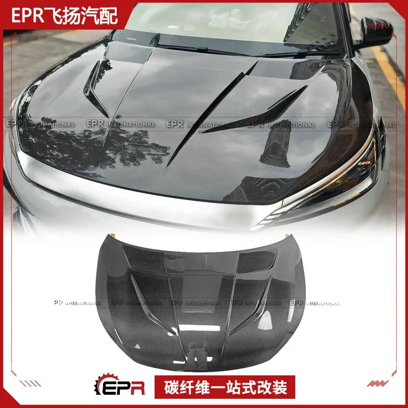 

Fits BYD Yuan PLUS 2022-2025 EV Vented Lightweight Carbon Fiber Hood, Replacement Exterior Body Upgrade Parts