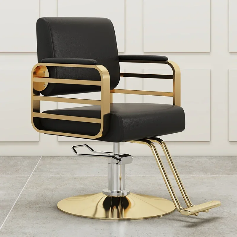 

Trendy Professional Barber Chair Equipment Luxury Nordic Simple Barber Chair Design Moderm Sillon Barbero Commercial Furniture