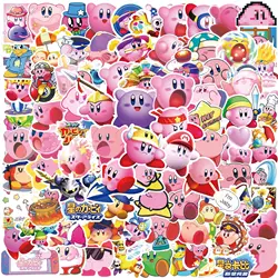 100Pcs/Set Game Kirby Stickers Kawaii Decals Classic Toy DIY Phone Luggage Guitar Car Cartoon Graffiti Sticker Kids Gift