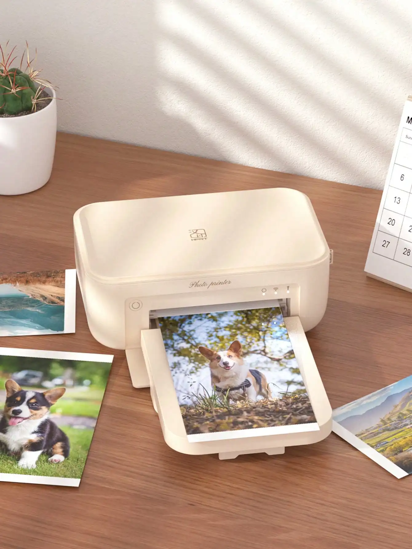 

Фотопринтер HPRT 4x6 CP4100 – беспроводной Wi-Fi, портативный, мгновенная печать, 20 листов бумаги и 1 рулон красящей ленты, печать AR-видео для iPhone