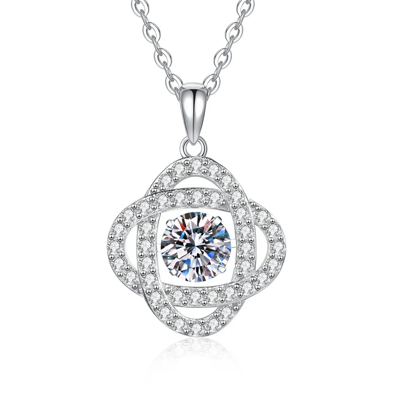 

ZFSILVER модное модное классическое ожерелье из серебра 925 пробы с муассанитом и звездой в форме сердца для подвесок, женские аксессуары, ювелирные изделия, подарок XL483