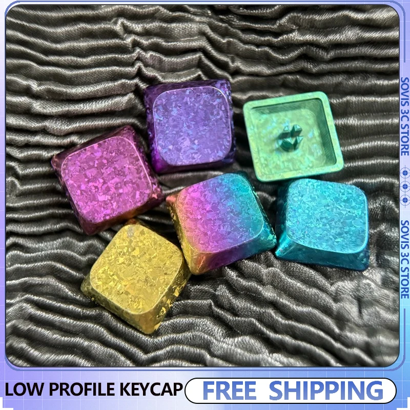 

Sovis Ice Crystal Keycap Низкопрофильные колпачки для клавиш Artisan из титанового сплава 4,7 мм Пользовательские колпачки для клавиатуры DIY Механическая клавиатура Игровой подарок