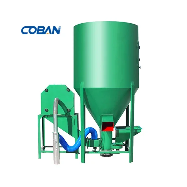 

Vertical cow chicken cattle Pig animal feed mixer self suction type feed powder mixer machine