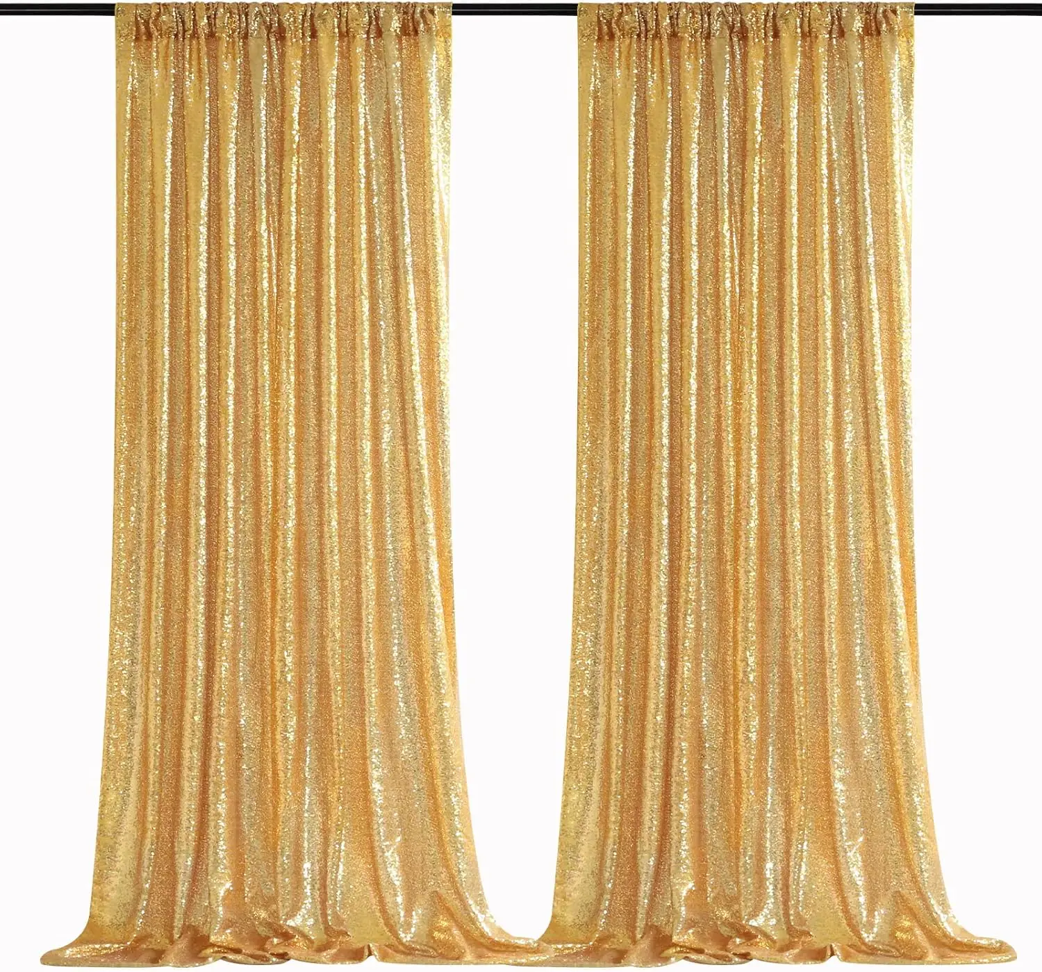 

Gold Sequin Photo Backdrop Curtain Panels Stage ForShimmer Birthday Wedding Photograph Baby Shower Decoration Backdrop Fabric