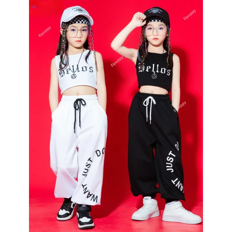 Hip Hop Street Dance Costume Set Girls Jazz Dance Costume Performance Clothing Kids Stage Walking Competition Costume Girls