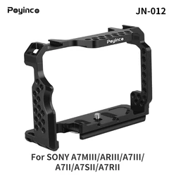 Poyinco JN-012 Camera Cage for Sony A7M3 A7M2 A73 A72 A7S2 A7R3 A7R III A7R2 Cold Shoe Mount Metal Full Wrap Expansion Accessory