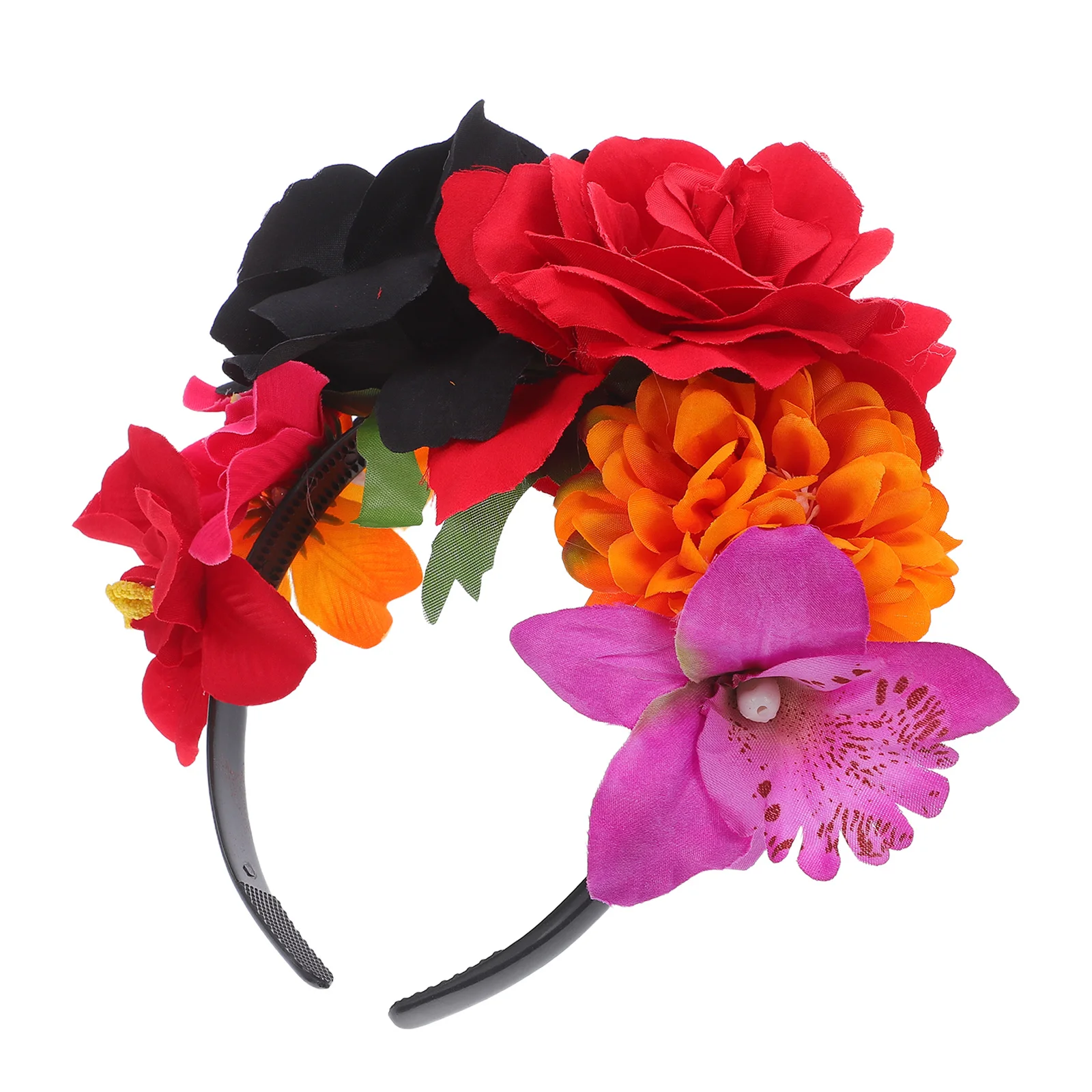 

Красочная тканевая повязка на голову с цветком, искусственная цветочная корона, венок, день рождения, фестиваль, вечеринка, женский аксессуар для волос