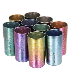 Double Wall Titanium Water Cup 300ML Coffee Tea Mug for Home Outdoor Camping Hiking Backpacking Picnic Drinkware