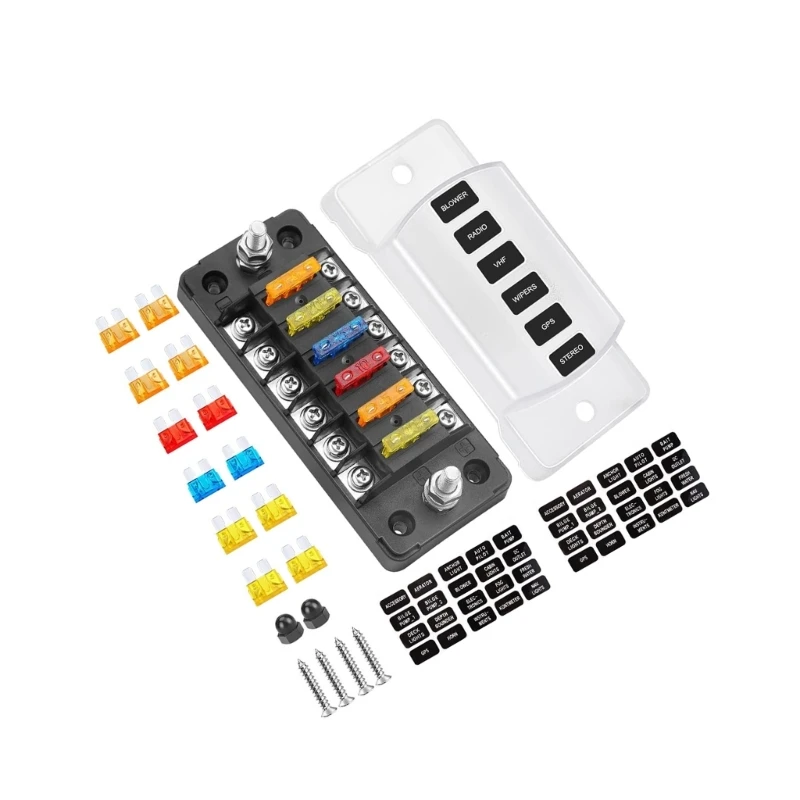 

0xxd Fuses Распределительные ящики со светодиодными фонарями водонепроницаемые 6 выходных предохранителей панель