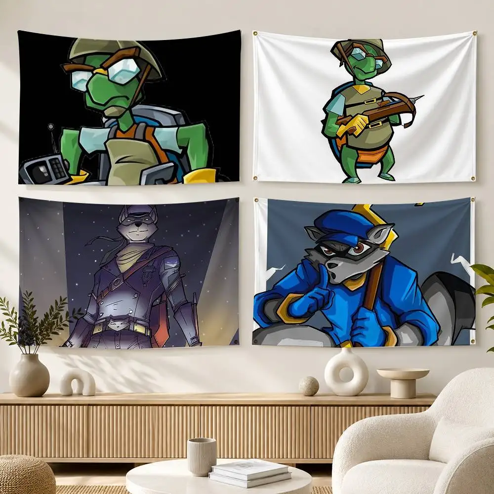 Bentley Shrewd Sly C-Cooper  Flags Wall Hanging Background Art Banner for Bedroom Home Outdoor Decor