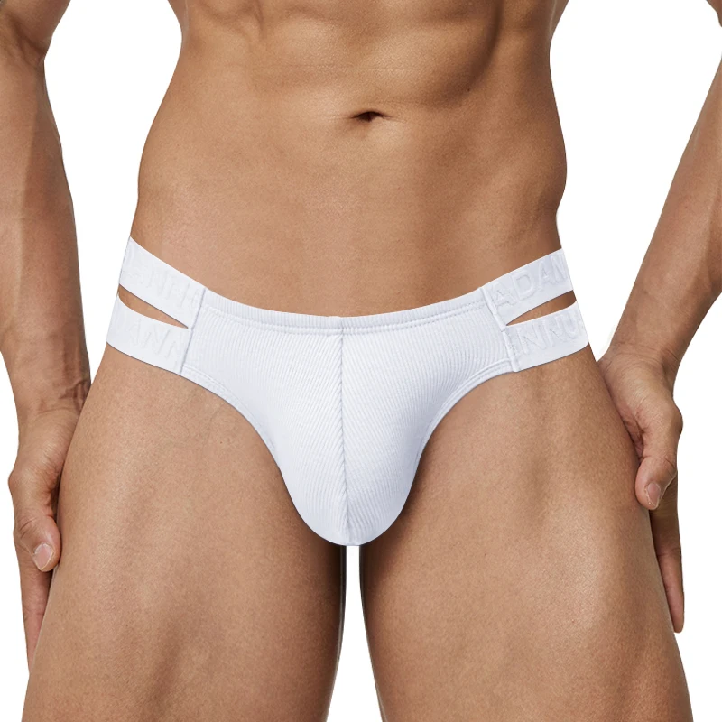 2024 New Man Underwear Briefs Cotton Double Belt Sexy Low Waist Comfortable Gay Mens Pants U Convex Pouch Underpants