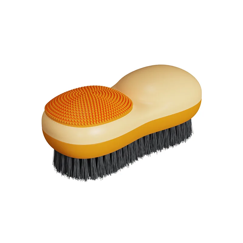 Creative color contrast washing brush Double-sided bristles multi-functional soft rubber underwear cleaning brush artifacts shoe