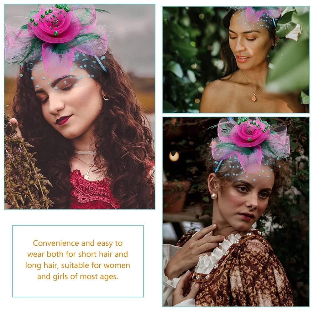 

3pcs Headb Hair Accessories Fascinator Hats For Women for Women Vintage Cocktail Hat Wedding Party Banquet Halloween Tea