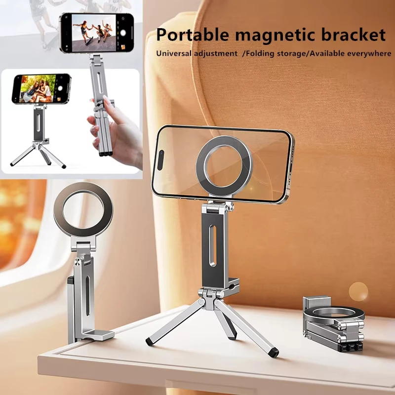 

New Magnetic Phone Holder Travel Essentials Flexible Rotation Hands-Free Airplane Phone Mount Durable Portable Seat Phone Stand
